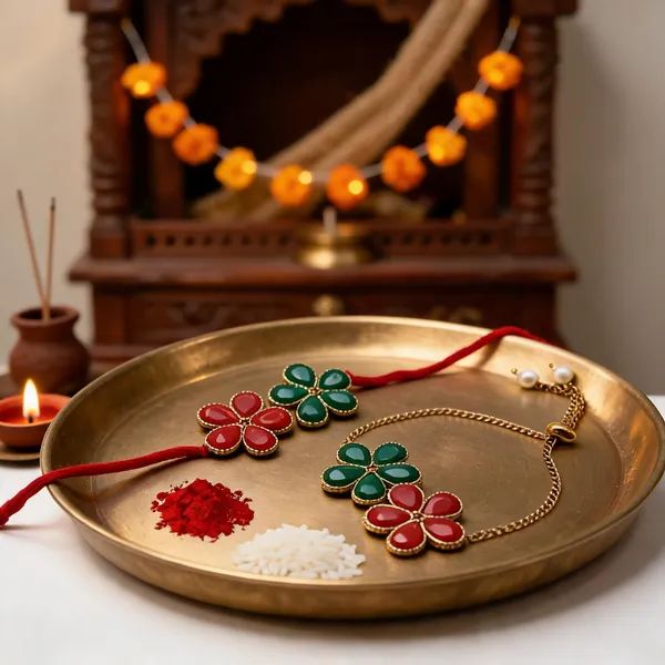 Green_And_Red_Rakhi_Alloy_For_Brother_And_Sister-In-Law_Pack_Of_2