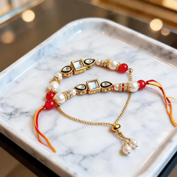 Red_And_White_Rakhi,_Lumba,_Bracelet,_Chawal_Roli_Pack_Alloy_For_Brother_And_Sister-In-Law_Pack_Of_2