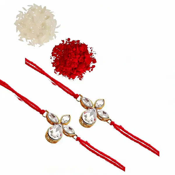 White_Rakhi,_Chawal_Roli_Pack_Alloy_For_Women_And_Men_Pack_Of_2