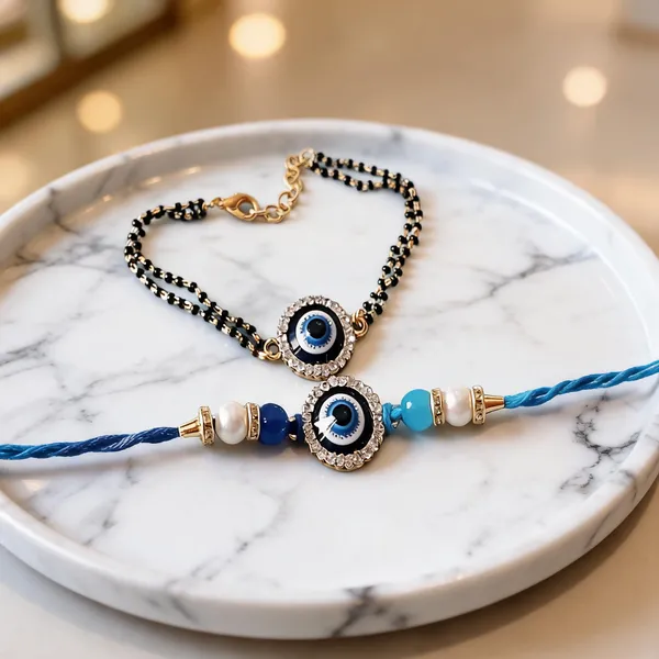 Blue_Rakhi,_Lumba,_Bracelet_Alloy_For_Brother_And_Sister-In-Law_Pack_Of_2