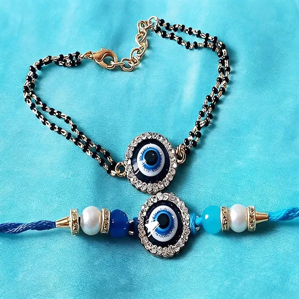 Blue_Rakhi,_Lumba,_Bracelet_Alloy_For_Brother_And_Sister-In-Law_Pack_Of_2