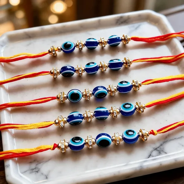 Blue_Rakhi,_Bracelet_Alloy_For_Brother_And_Sister-In-Law_Pack_Of_2