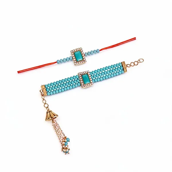 Sky_Blue_Rakhi_Alloy_For_Brother_And_Sister-In-Law_Pack_Of_2