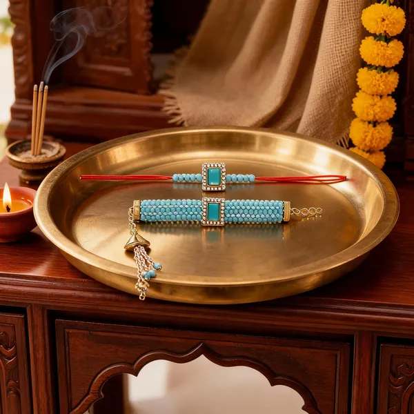 Sky_Blue_Rakhi_Alloy_For_Brother_And_Sister-In-Law_Pack_Of_2