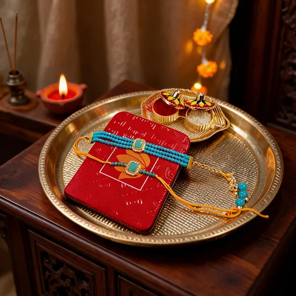 Sky_Blue_Rakhi_Alloy_For_Brother_And_Sister-In-Law_Pack_Of_1