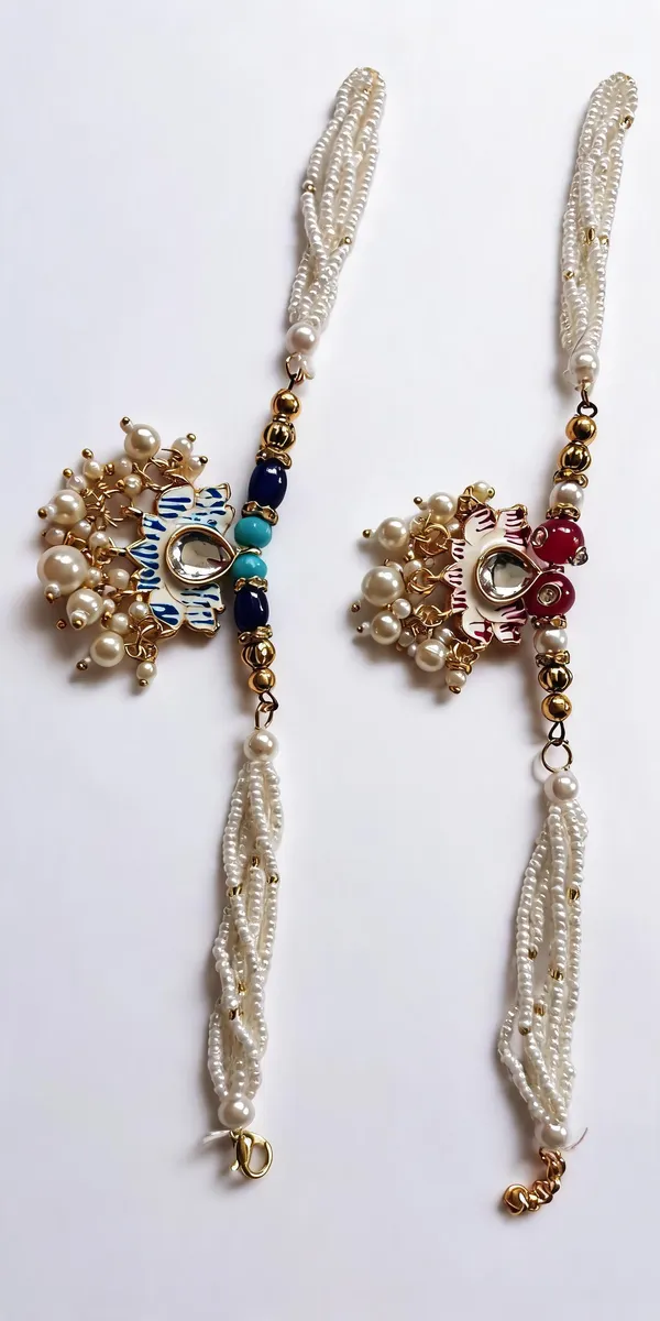 Green_And_White_Rakhi,_Lumba_Alloy_For_Brother_And_Sister-In-Law_Pack_Of_2