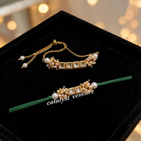 Green_Rakhi,_Lumba,_Bracelet_Alloy_For_Brother_And_Sister-In-Law_Pack_Of_2