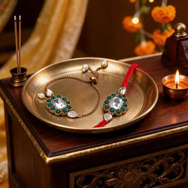 Green_Rakhi_Alloy_For_Brother_And_Sister-In-Law_Pack_Of_2