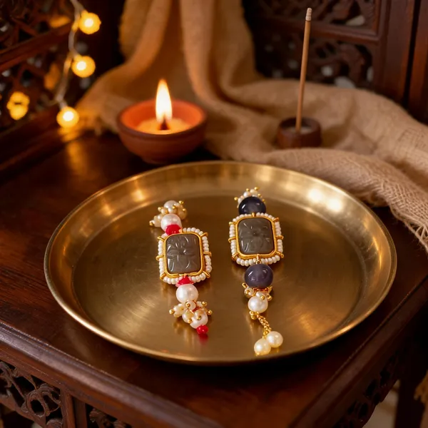 Grey_Rakhi_Alloy_For_Brother_And_Sister-In-Law_Pack_Of_2