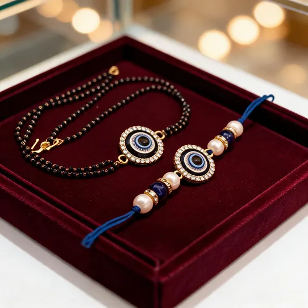 Blue_And_Lcd_Rakhi,_Lumba,_Bracelet_Alloy_For_Brother_And_Sister-In-Law_Pack_Of_2
