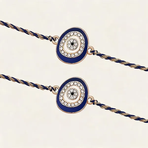 Multicolor_Rakhi,_Lumba,_Bracelet_Alloy_For_Brother_And_Sister-In-Law_Pack_Of_2