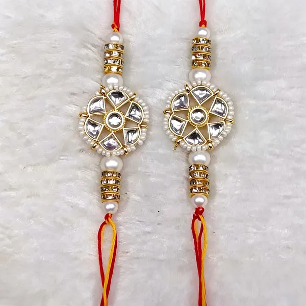 White_And_Red_Rakhi,_Lumba,_Bracelet,_Chawal_Roli_Pack_Alloy_For_Brother_And_Sister-In-Law_Pack_Of_2
