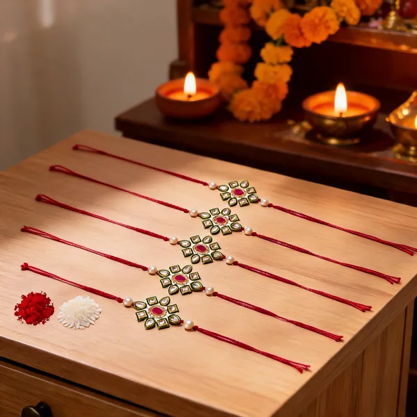 White_Rakhi,_Chawal_Roli_Pack_Alloy_For_Women_And_Men_Pack_Of_2