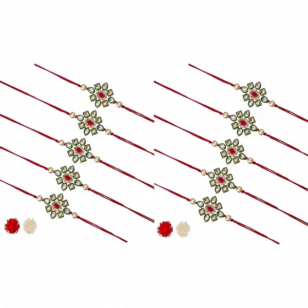 White_Rakhi,_Chawal_Roli_Pack_Alloy_For_Women_And_Men_Pack_Of_2