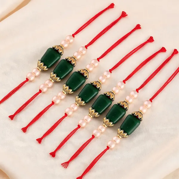 Green_And_White_Rakhi,_Lumba,_Bracelet,_Bluetooth_Rakhi_Alloy_For_Brother_And_Sister-In-Law_Pack_Of_2