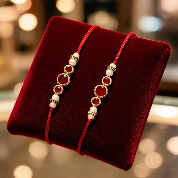 Maroon_And_Red_Rakhi,_Lumba,_Bracelet,_Bluetooth_Rakhi,_Chawal_Roli_Pack_Alloy_For_Brother_And_Sister-In-Law_Pack_Of_2