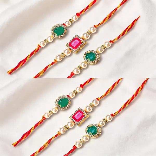 Multicolor_Rakhi,_Lumba,_Bracelet,_Bluetooth_Rakhi,_Chawal_Roli_Pack_Alloy_For_Brother_And_Sister-In-Law_Pack_Of_2