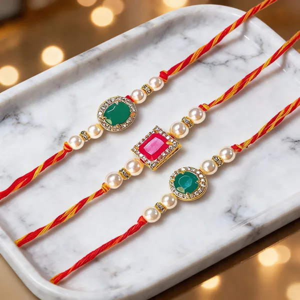 Multicolor_Rakhi,_Lumba,_Bracelet,_Bluetooth_Rakhi,_Chawal_Roli_Pack_Alloy_For_Brother_And_Sister-In-Law_Pack_Of_2
