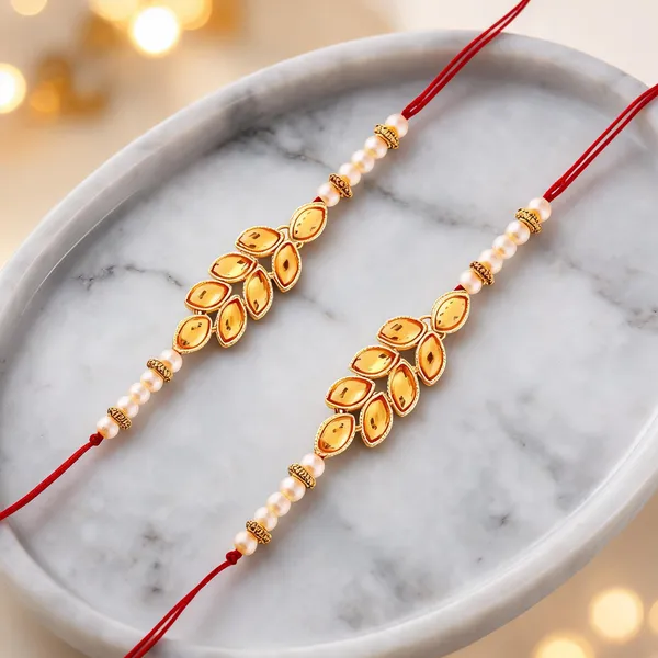 Golden_And_White_And_Red_Rakhi,_Lumba,_Bracelet,_Bluetooth_Rakhi,_Chawal_Roli_Pack_Alloy_For_Brother_And_Sister-In-Law_Pack_Of_2
