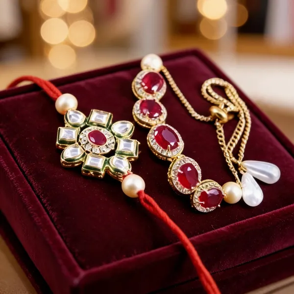 Multicolor_Rakhi,_Lumba,_Bracelet,_Bluetooth_Rakhi,_Chawal_Roli_Pack_Alloy_For_Brother_And_Sister-In-Law_Pack_Of_2