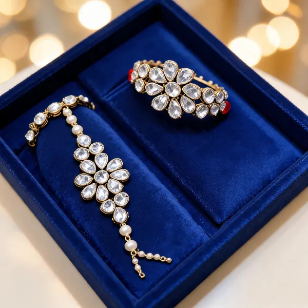 White_And_Red_Rakhi,_Lumba,_Bracelet_Alloy_For_Brother_And_Sister-In-Law_Pack_Of_2