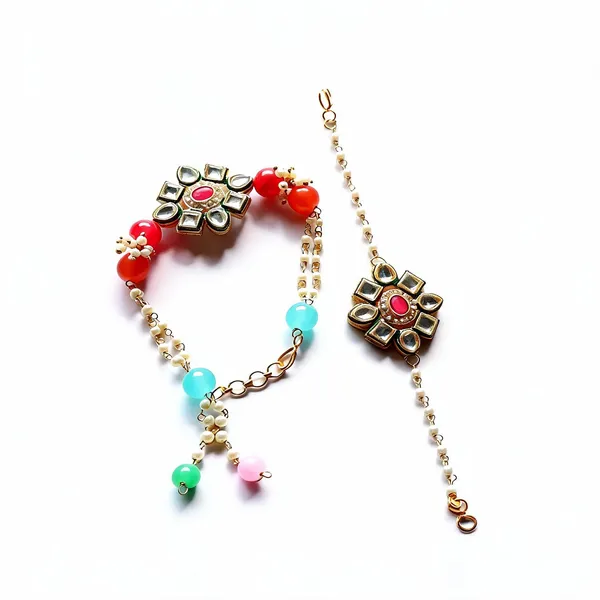 Multicolor_Rakhi_Alloy_For_Brother_And_Sister-In-Law_Pack_Of_2