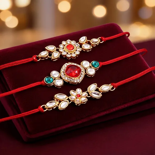 Red_And_White_Rakhi,_Lumba,_Bracelet,_Chawal_Roli_Pack_Alloy_For_Brother_And_Sister-In-Law_Pack_Of_2