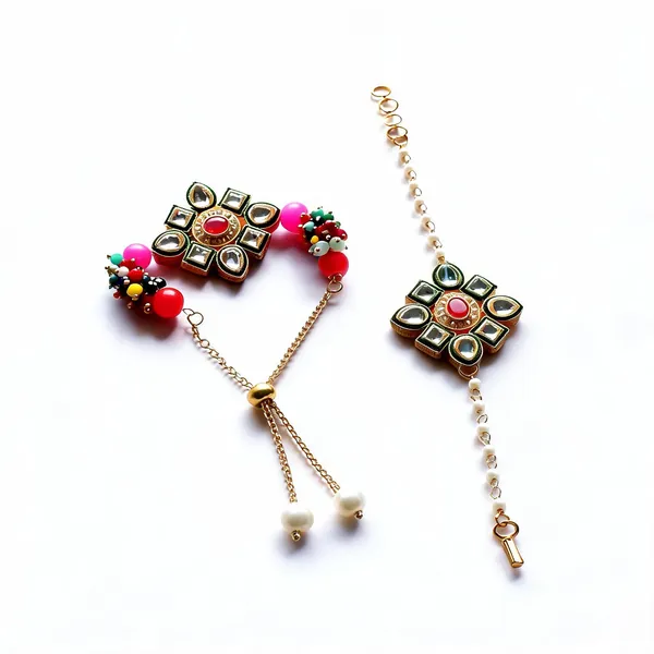 Multicolor_Rakhi_Alloy_For_Brother_And_Sister-In-Law_Pack_Of_2