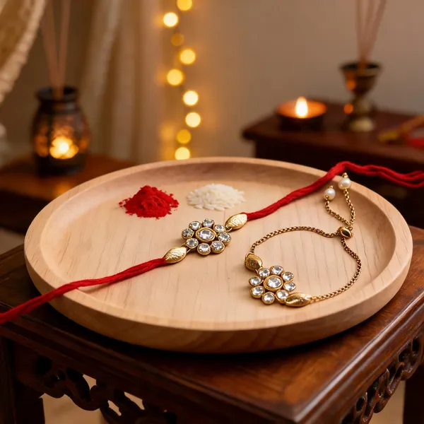 White_Rakhi_Alloy_For_Brother_And_Sister-In-Law_Pack_Of_2