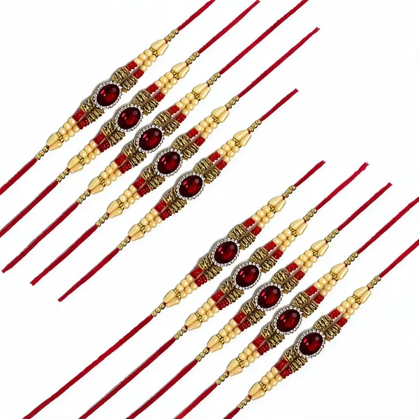 Multicolor_Rakhi_Alloy_For_Brother_And_Sister-In-Law_Pack_Of_2