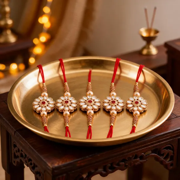 Maroon_Rakhi_Alloy_For_Brother_And_Sister-In-Law_Pack_Of_1