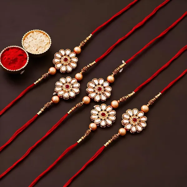 Maroon_Rakhi_Alloy_For_Brother_And_Sister-In-Law_Pack_Of_1