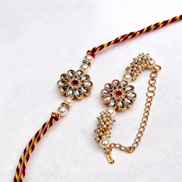 Multicolor_Rakhi,_Lumba,_Bracelet_Alloy_For_Brother_And_Sister-In-Law_Pack_Of_2