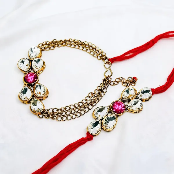 Dark_Pink_Rakhi,_Bracelet_Alloy_For_Women_And_Men_Pack_Of_2