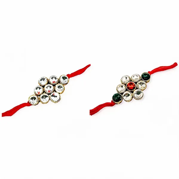 Multicolor_Rakhi_Alloy_For_Brother_And_Sister-In-Law_Pack_Of_2