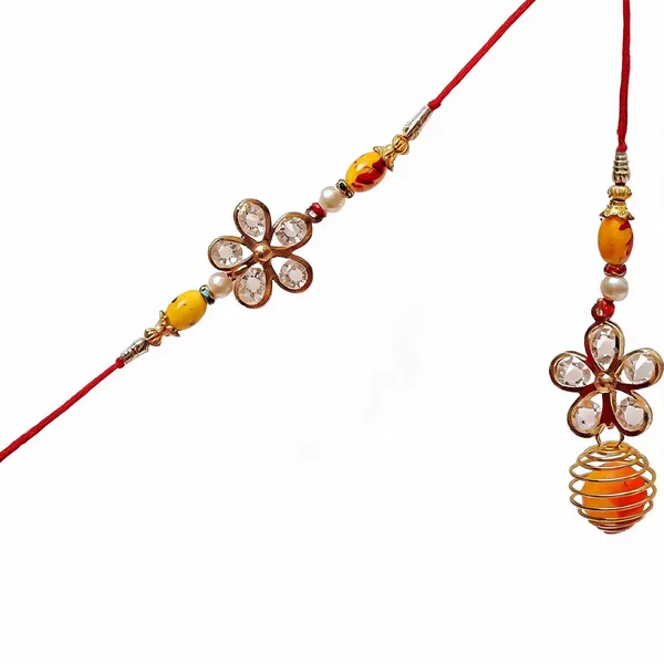 Yellow_Rakhi,_Lumba,_Bracelet_Alloy_For_Unisex_Pack_Of_2