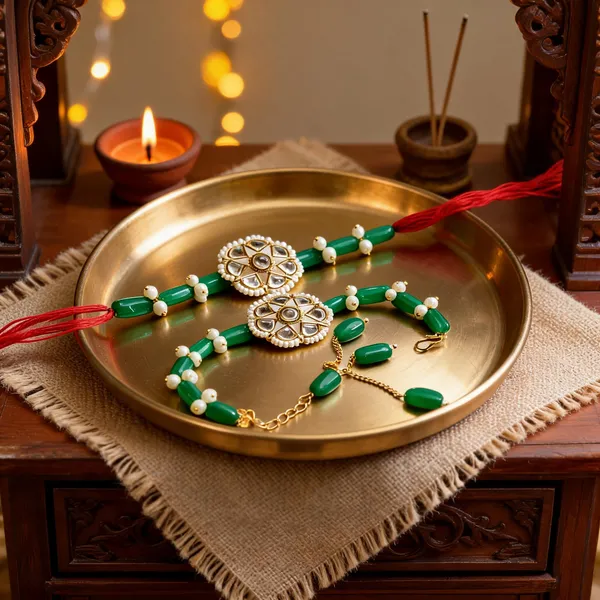 Green_Rakhi_Alloy_For_Brother_And_Sister-In-Law_Pack_Of_2