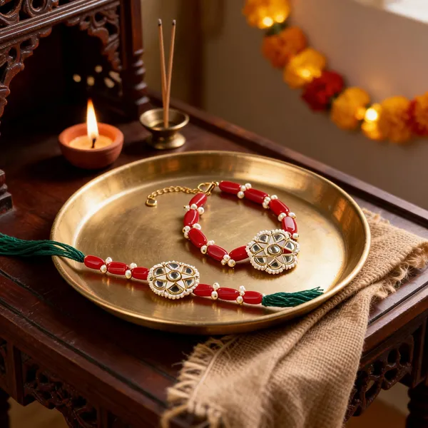 Maroon_Rakhi_Alloy_For_Brother_And_Sister-In-Law_Pack_Of_2