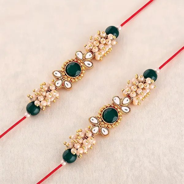 Multicolor_Rakhi,_Lumba,_Bracelet,_Bluetooth_Rakhi,_Chawal_Roli_Pack_Alloy_For_Brother_And_Sister-In-Law_Pack_Of_2