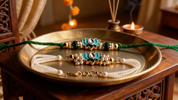 Green_And_White_Rakhi_Alloy_For_Brother_And_Sister-In-Law_Pack_Of_2
