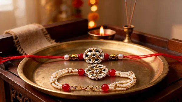 Red_And_White_Rakhi_Alloy_For_Brother_And_Sister-In-Law_Pack_Of_2
