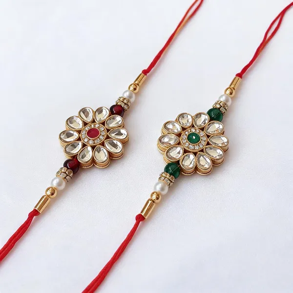 Multicolor_Rakhi_Alloy_For_Brother_And_Sister-In-Law_Pack_Of_2