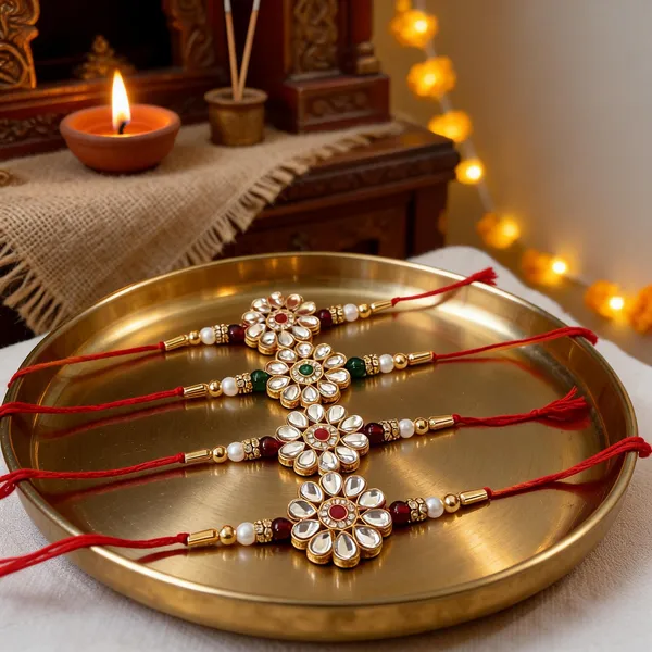 Multicolor_Rakhi_Alloy_For_Brother_And_Sister-In-Law_Pack_Of_2