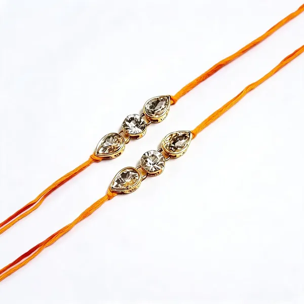 White_And_Yellow_Rakhi_Alloy_For_Brother_And_Sister-In-Law_Pack_Of_2
