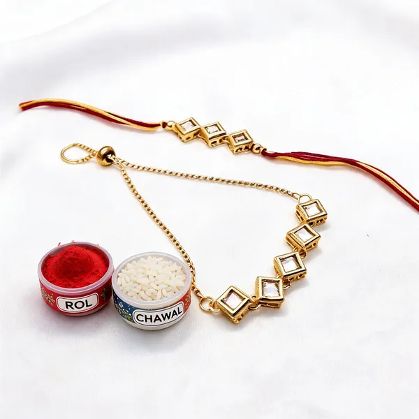 White_Rakhi,_Lumba,_Bracelet,_Thali,_Chawal_Roli_Pack_Alloy_For_Brother_And_Sister-In-Law_Pack_Of_1