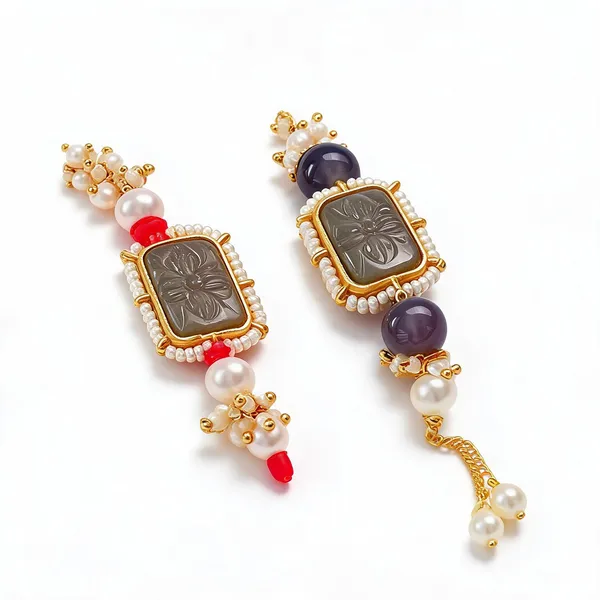 Grey_Rakhi,_Lumba_Alloy_For_Brother_And_Sister-In-Law_Pack_Of_1