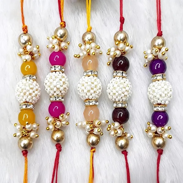 Multicolor_Rakhi,_Lumba,_Bracelet_Alloy_For_Brother_And_Sister-In-Law_Pack_Of_1