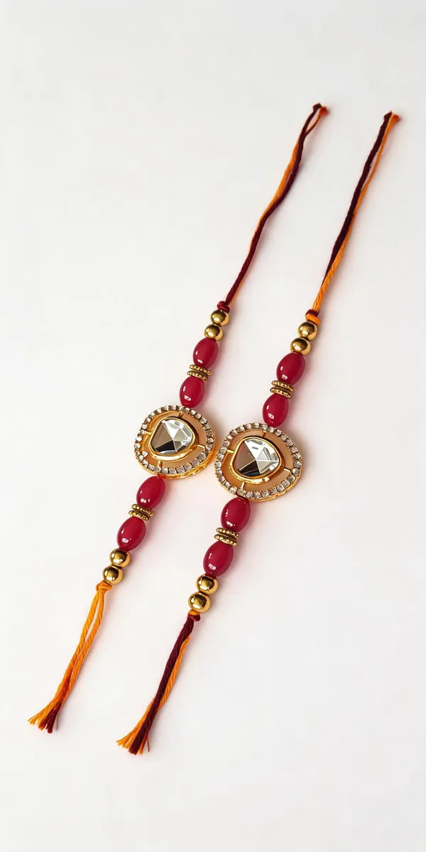White_And_Pink_Rakhi_Alloy_For_Brother_And_Sister-In-Law_Pack_Of_2