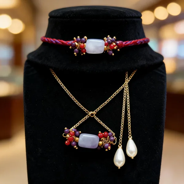 White_Rakhi,_Bracelet_Alloy_For_Brother_And_Sister-In-Law_Pack_Of_2