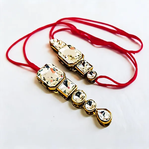 White_Rakhi,_Lumba_Alloy_For_Brother_And_Sister-In-Law_Pack_Of_2